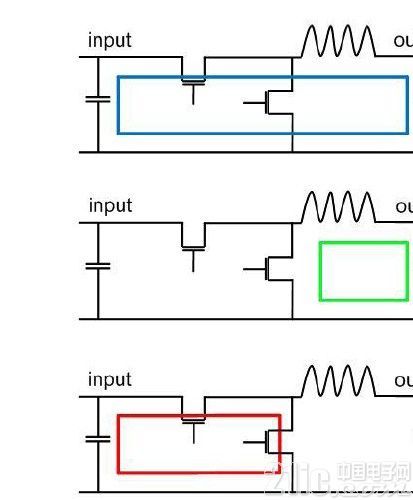 圖3.在開關(guān)模式電源中找到交流電流走線。